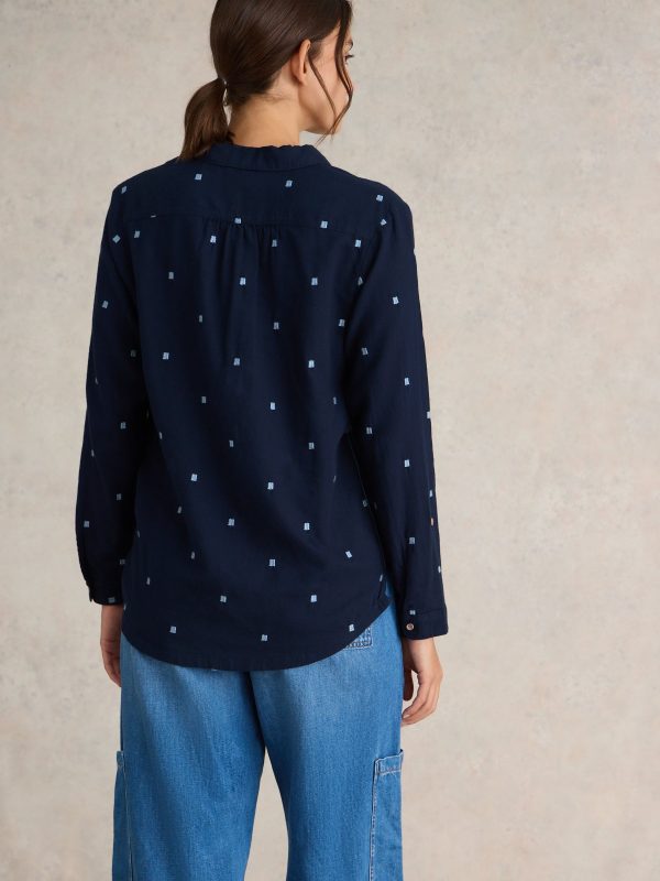 GO8435 White Stuff Dark Blue Sophie Shirt - Image 2