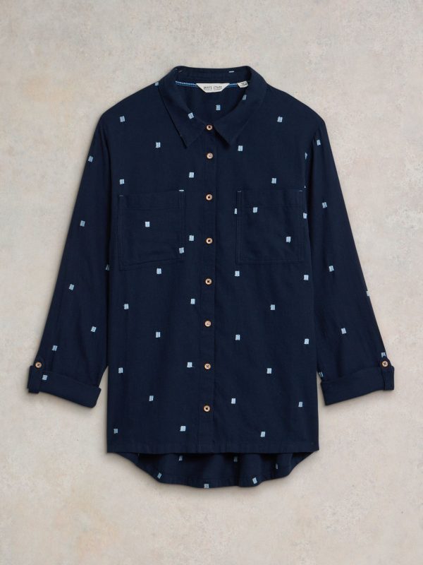GO8435 White Stuff Dark Blue Sophie Shirt - Image 5