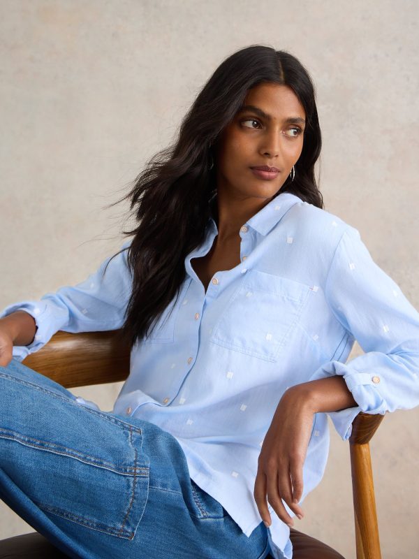 GO8425 White Stuff Blue Sophie Shirt