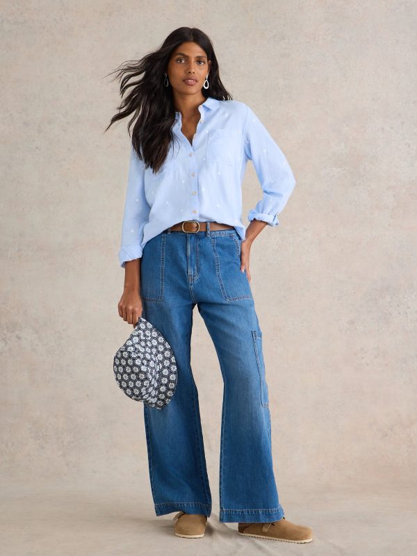 GO8425 White Stuff Blue Sophie Shirt - Image 4