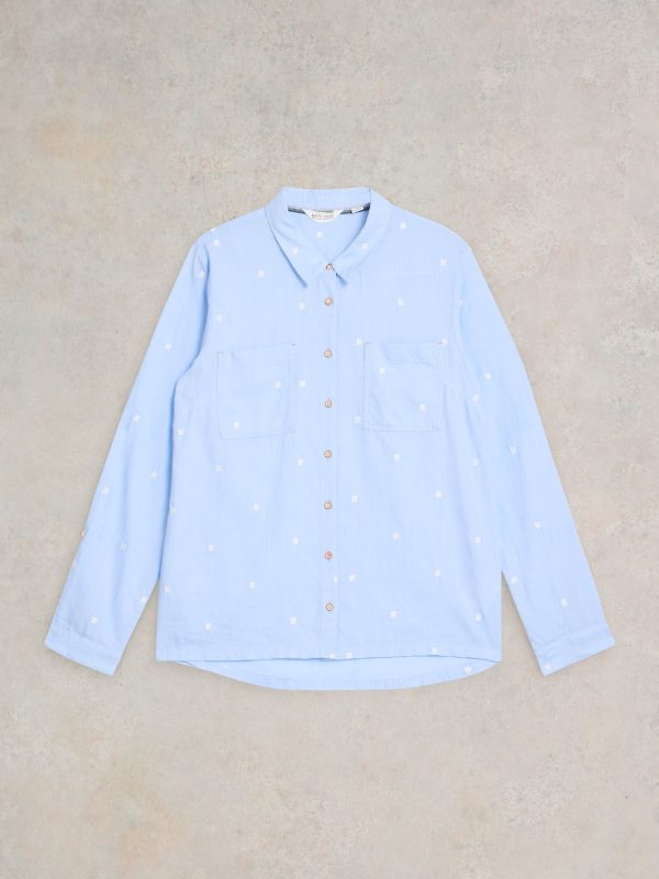 GO8425 White Stuff Blue Sophie Shirt - Image 5