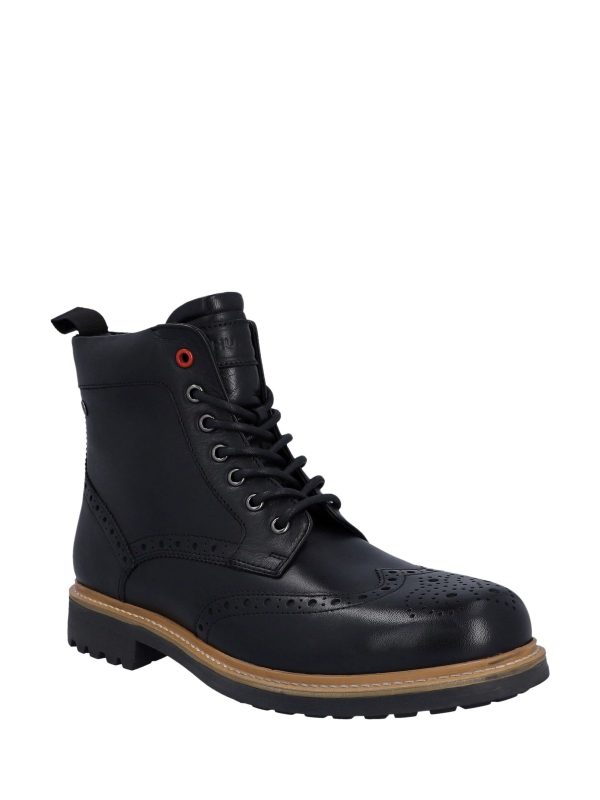 GO8459 Lace Up Ankle Brogue Boots - Image 2