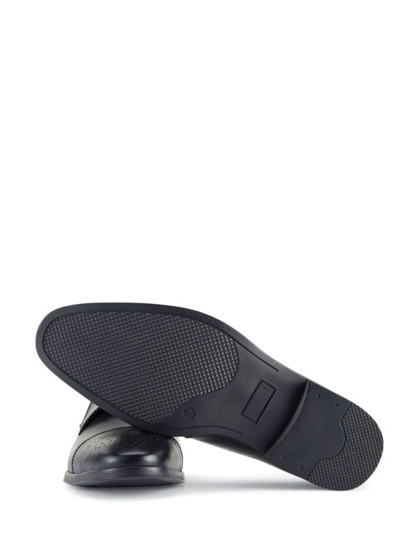 GO8456 Black Toe Cap Brogues Shoes - Image 4