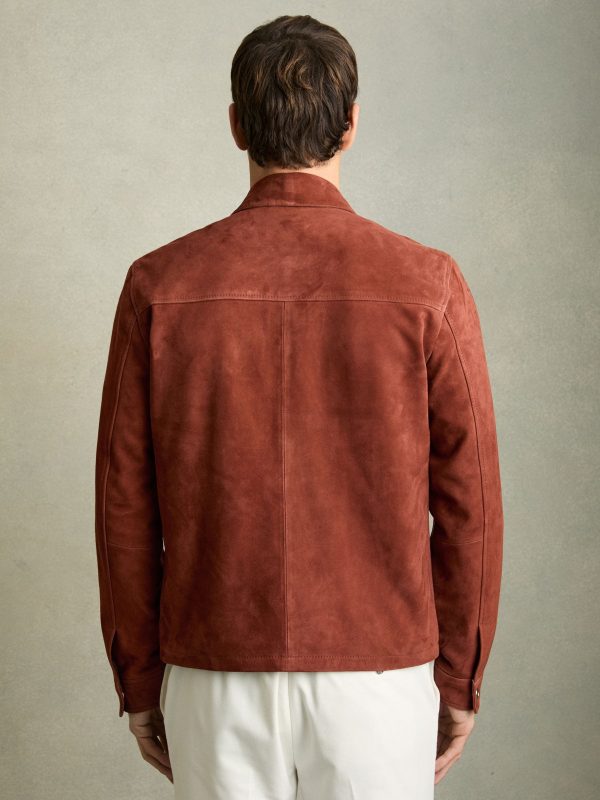 GO8477 Red Belle Suede Zip-Through Jacket - Image 5
