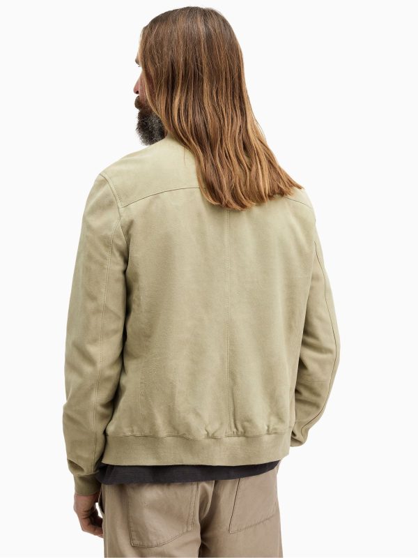 GO8482 Green Kemble Suede Bomber Jacket - Image 5
