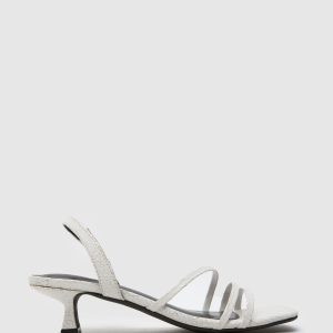 GO8441 Green Steele Strappy Kitten Sandals