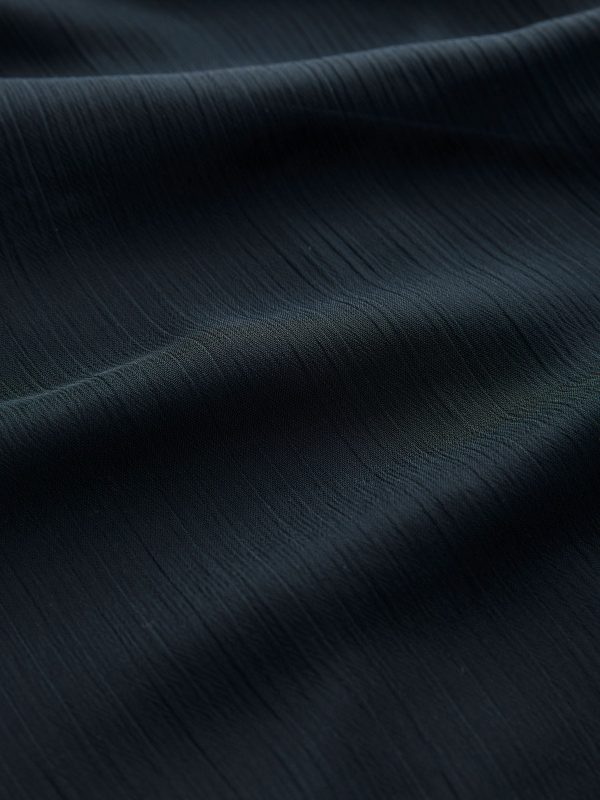 GO8427 Navy Blue Sheer Layer Cap Sleeve Top - Image 6