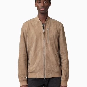GO8479 Brown Kemble Suede Bomber Jacket