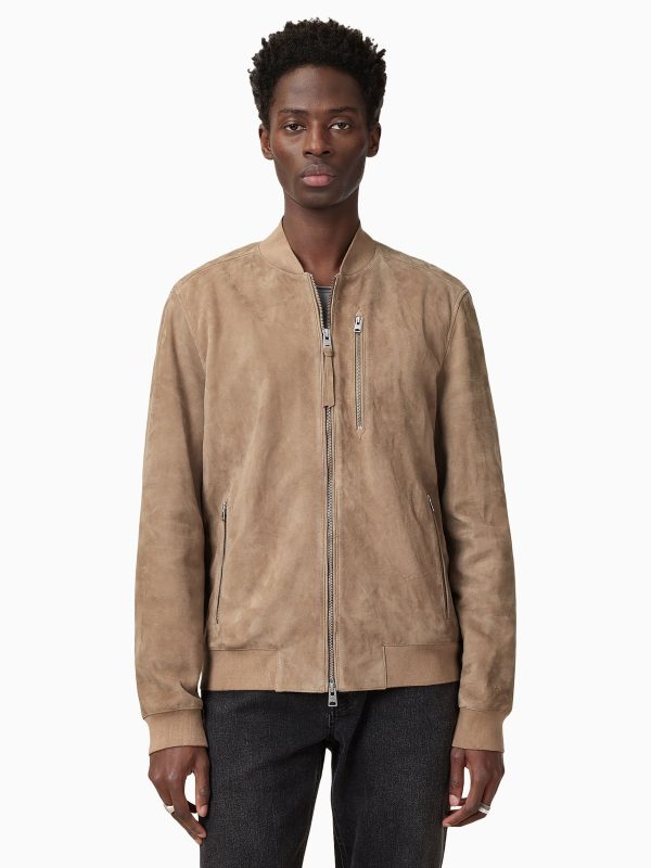 GO8479 Brown Kemble Suede Bomber Jacket