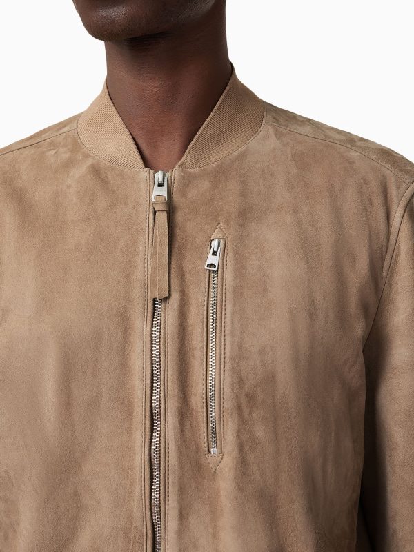 GO8479 Brown Kemble Suede Bomber Jacket - Image 2