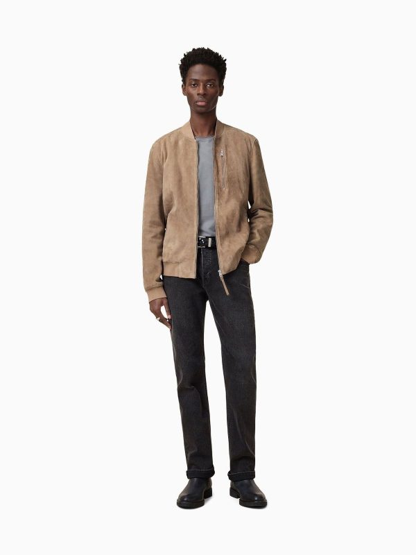 GO8479 Brown Kemble Suede Bomber Jacket - Image 3