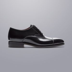 GO8455 Black High Shine Leather Made In England Oxford Shoes